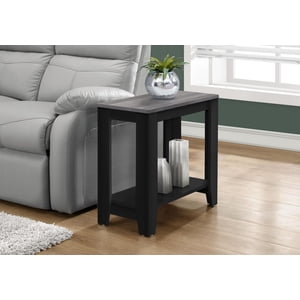 Monarch Specialties Accent Table, Side, End, Nightstand, Lamp, Living Room, Bedroom, Laminate, Black, Grey, Transitional