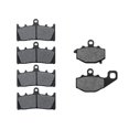 thumbnail image 1 of KMG Front + Rear Brake Pads Compatible with 2005-2008 Kawasaki ZZR600 - Non-Metallic Organic NAO Brake Pads Set, 1 of 4
