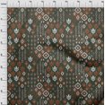 thumbnail image 3 of oneOone Cotton Poplin Fabric Block & Geometric Ikat Print Fabric By The Yard 42 Inch Wide, 3 of 4
