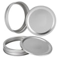 thumbnail image 2 of Split-Type Jar Lid, Food Container Sealing Cover Food Grade Canning Lid, For Home 10Pcs 86mm Silver Circular Ring+Cover Plate, 2 of 8