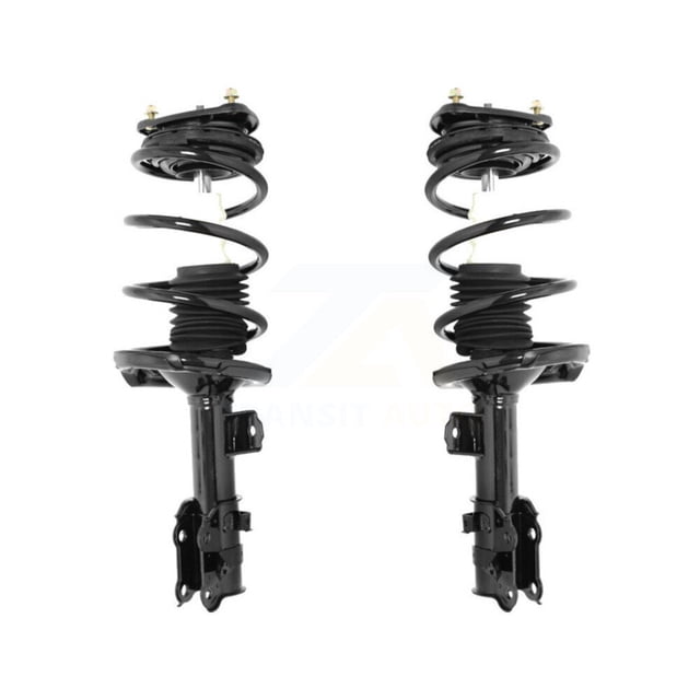 Transit Auto Front Complete Suspension Shocks Strut and Coil Spring Mount Assemblies Kit for Car 2006-2011 Hyundai Accent Kia Rio Rio5 - Left Right Side (Driver Passenger) K78A-100087