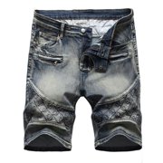 Ketyyh-chn99 Big et Jeans de Cargo Tall Relaxed Fit hommes brodé stretch Ripped Trois couleurs quart Jeans Taille pour 38 pour homme,jaune