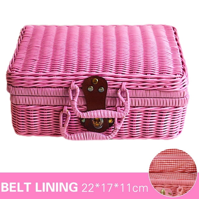 MesaSe Picnic Basket Large Size Organizer Container Storage Basket With Lid