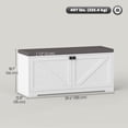 thumbnail image 3 of HOMCOM Shoe Bench with Storage, Padded Shoe Organizer, 8 Pairs, White, 3 of 10