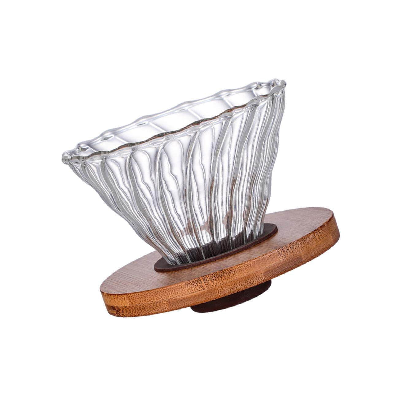 Goutte-à-Goutte en Verre Clair pour Café, Entonnoir à Café pour la Maison, Petit