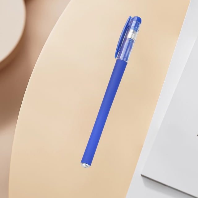 6 PCS 0.5mm Blue Ink Gel Pens,Blue Ballpoint Pens,Stick Gel Ink Pens,Blue Ink Pens Smooth Writing Pens Fine Point,Lightweight Frosted Pole Neutral Pen for Home Office (Needle Tip)