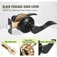 thumbnail image 4 of Passage Door Lock Lever Handle for Hallway and Closet Keyless Satin Nickel Interior Door Locksets, 4 of 7