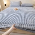 thumbnail image 4 of EGNMCR Bed Sheet Winter Velvet Bed Piece Padded Bed Cover Mattress Protector Thickened Coral Velvet Bed Cover Velvet Bedspread Rabbit Velvet Bedspread, 4 of 7