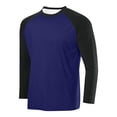 thumbnail image 1 of LOVZFMLL Men's Shirts, Colorblock Classic Fashion Crew Neck T-Shirts, Casual Essential Versatile Pullover, Relaxed Fit Fall Clothes, 1 of 2