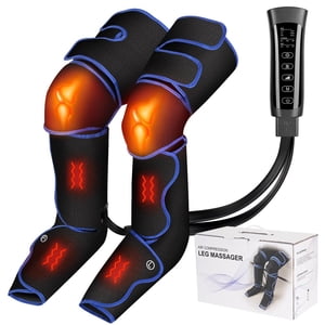JUNWELL Massager des jambes avec la chaleur et la compression Relaxation et soulagement de la douleur 6 Modes 3 Vibrations