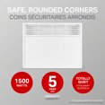 thumbnail image 3 of Stelpro High-End Convector, 1500W, 240 volts, 29 1/4" x 17 7/8"- Built-In SMART Thermostat - Works with Alexa- ORLEANS Series - Fast Temperature Rise, Stylish and Compact (SOR1502W) White, 3 of 13