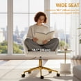thumbnail image 4 of HOMCOM Office Chair with Adjustable Height, Swivel Vanity Desk Chair, 4 of 10