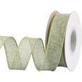 thumbnail image 1 of Joycrosso Burlap Wired Edge Ribbon 1 inch x 10 Yards, Spring Moss, Ideal for Crafting, Gift Wrapping, Wreath, Christmas Tree, and Rustic Wedding Decorations, 1 of 4