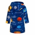 thumbnail image 4 of Dvkptbk Kids Fleece Hooded Bathrobes, Warm Graphic Soft Fuzzy Bath Robe for Kids Soft Robe Sleepwear with Belt 4-5 Years, 4 of 8