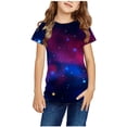 thumbnail image 2 of Penkiiy Garçons Filles Enfants T-Shirts Graphiques 3D à Étoiles Imprimées, Garçons Filles Chandails Fantaisie Col Rond Manches Courtes T-Shirts 11-12 Ans Multicolore, 2 of 4