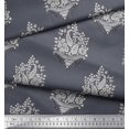 thumbnail image 2 of Soimoi Tissu Poly Georgette Feuilles, Floral & Cachemire Imprimé Bloc au Mètre 42 Pouces de Large, 2 of 3
