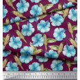 thumbnail image 2 of Soimoi Cotton Voile Fabric Hummingbird & Floral Print Fabric by Yard 56 Inch Wide, 2 of 3