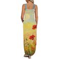 thumbnail image 3 of Robes for Femmes Courbes Summer Conception Robe Décontractée Progressive Cou Sans Manches Suspendu V-Cou Robe Longue Robes for Femmes 2023 Décontracté sur Clearance, 3 of 5