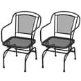 thumbnail image 1 of Gymax Patio Rocking Chairs Set of 2 w/ Metal Mesh Backrest & Seat Armrests Gentle, 1 of 9