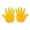 Yellow, variant on Five Finger Foam Cheering Hands For A Party Universal Five Finger Foam Hands For Cheerleaders.