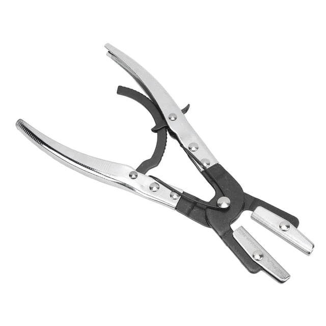 Ratcheting Hose Pinch Off Plier, Ergonomic Line Pinch Off Plier Serrated Teeth Professional For Radiator Brake System 12in / 30.5 Cm