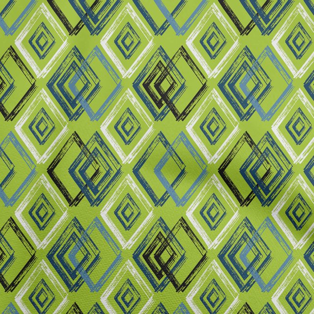 oneOone Tissu Polyester Lycra Vert Pâle Tissu Géométrique pour Robe Tissu Imprimé Tissu au Mètre 56 Pouces de Large