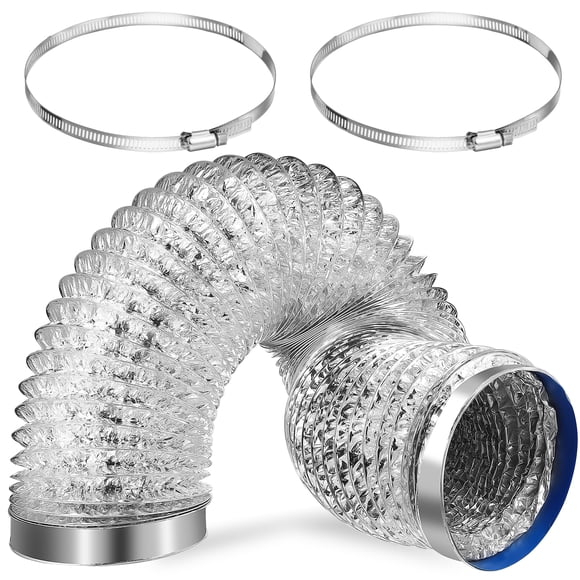 SHISUYAN Dryer Vent Hose Aluminum Foil Ducting Flexible Dryer Ducting Air Hose With Clamps Tapes