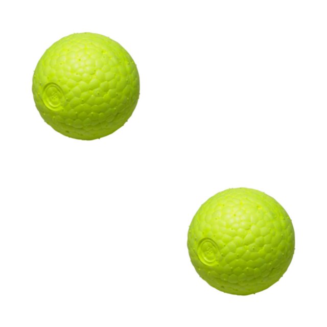 ZheElen ETPU Bite Resistant Toy Balls For Dogs Clean Teeth And Exercise Jaw With Good Wear Resistance Pure Gold 7cm 2Set