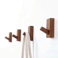 thumbnail image 2 of HLONK 4PCS Solid Wood Wall Hanging Clothes Hook  Clothes Hook  Bamboo and Wood Bathroom Wall Hanging  Decorative Hook  Single Layer Clothes Hanger  Towel Rack, 2 of 10