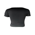 thumbnail image 4 of Crop Tops pour les Femmes Été Mignon Solide Slim Fit Recadrée Débardeurs T-Shirt de Base, 4 of 5