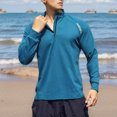 thumbnail image 3 of QIPOPIQ Chandail anti-UV UPF 50+ pour Homme à Fermeture Éclair 1/4, Manches Longues, Maillot Dermoprotecteur Léger pour Randonnée, Entraînement, Course, Chandail à Enfiler, Liquidation, 3 of 6