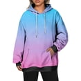 thumbnail image 2 of Besolor Oversized Sweatshirt for Women Fall Plus Size Long Sleeve Gradient Color Hoodies Baggy Clothes for Ladies, 2 of 7