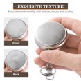 thumbnail image 2 of 3Pcs Portable Pocket Ashtray Mini Stainless Steel Circular Ashtray Creative Key Chain with Cigarette Snuffer (Random Pattern), 2 of 7