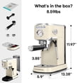 thumbnail image 2 of Casabrews CM5418 20 Bar, Espresso Machine, Yellow, 2 of 8
