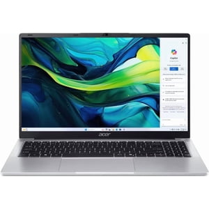 ACER Aspire Lite 15 15.6" FHD N350 8GB 128GB Copilot AI key HD webcam built-in mic Windows 11 Home Silver