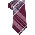 thumbnail image 1 of Kenneth Cole Mens Plaid Self-tied Necktie, Red, One Size, 1 of 1