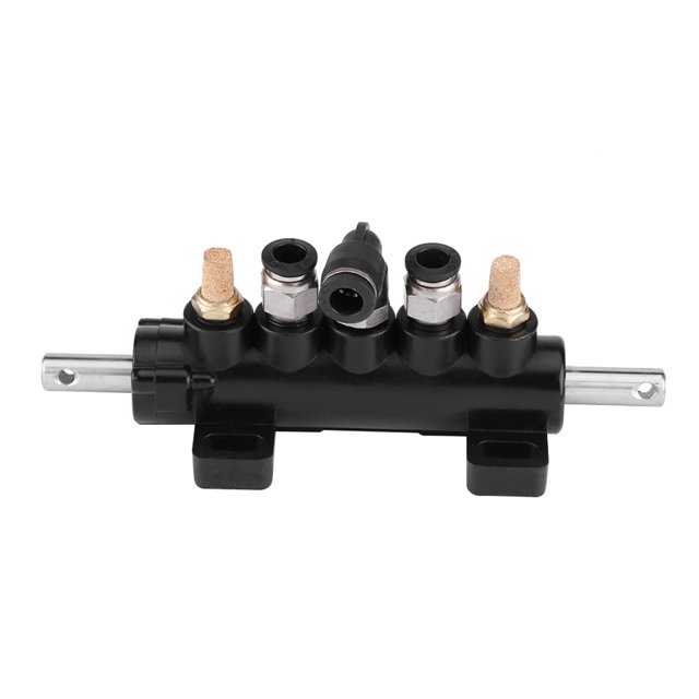 Foot Pedal Air Valve, Wear Tire Air Control Valve 8mm OD Pipe Rustproof Black Silver For Car