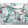 thumbnail image 2 of Soimoi Poly Georgette Fabric Triangle & Animal Face Printed Fabric 1 Yard 52 Inch Wide, 2 of 3