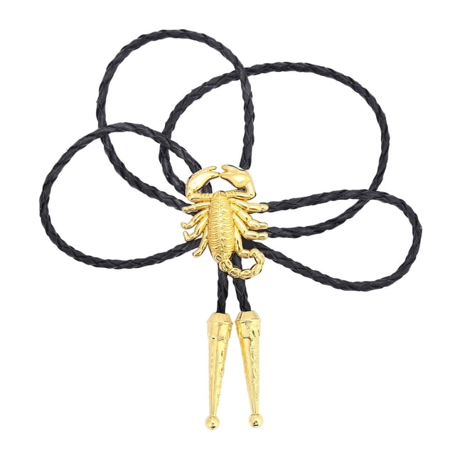 Milaget Alloy Tie Adjustable Costume Rope Sweater Chain Retro Cowboy Scorpion Gold