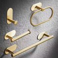 thumbnail image 1 of Gold 4 Piece Bathroom Accessories Set Towel Rack, 1 of 5