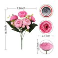 thumbnail image 3 of Youkk 2pcs Easy To Clean – Realistic Appearance – Artificial Flowers For Wedding rose red+ pink 1Set, 3 of 6