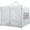 Whie, variant on Costway 10 x 10 FT Pop up Canopy Tent with 4 Removable Sidewalls, Wheeled Bag, Sandbags White