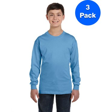 Gildan Youth Heavy Cotton Long-Sleeve T-Shirt - G540B (Pack Of 3)