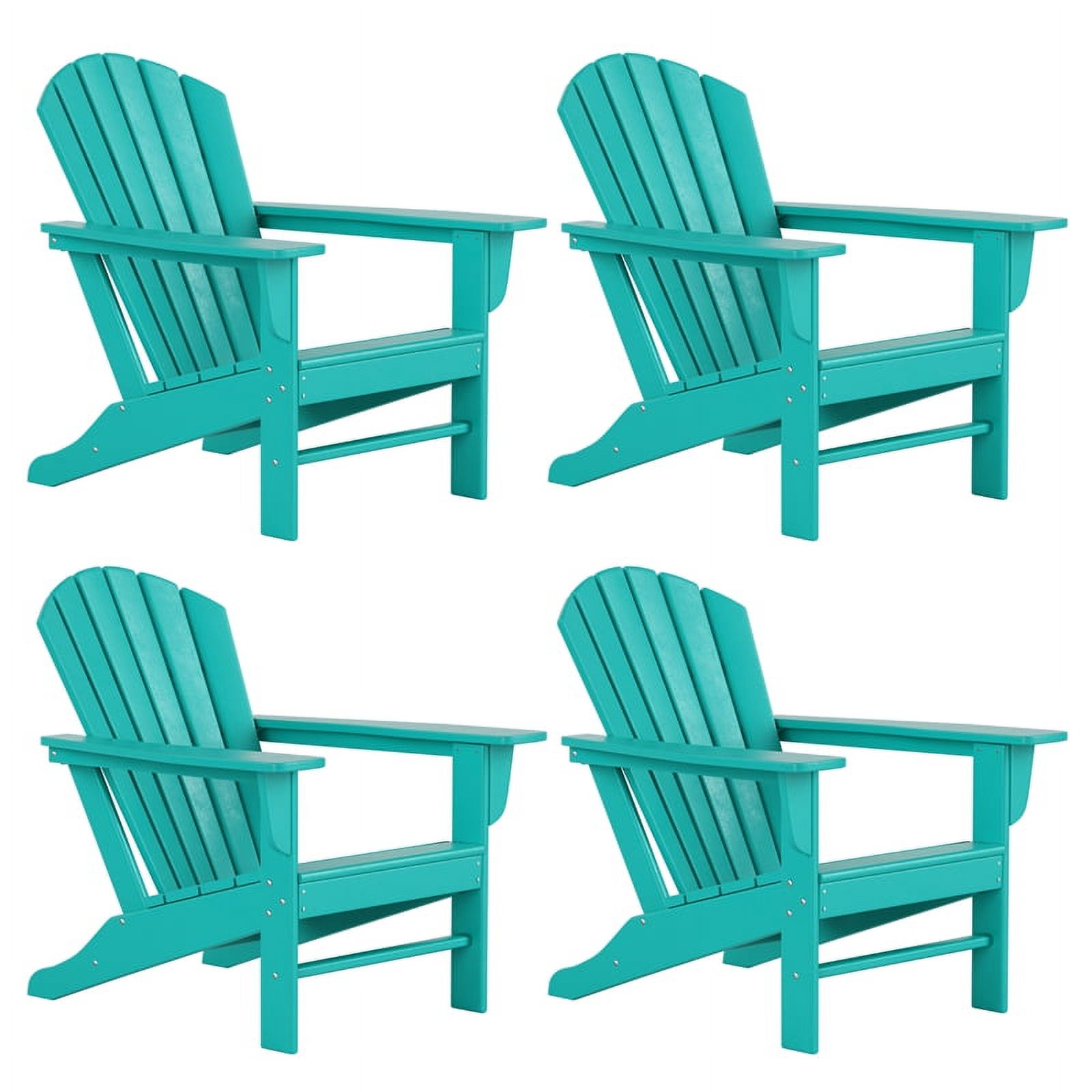 Chaise Adirondack Classique d'Extérieur (Ensemble de 4) en Turquoise