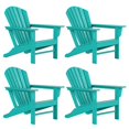 thumbnail image 1 of Chaise Adirondack Classique d'Extérieur (Ensemble de 4) en Turquoise, 1 of 7