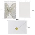 thumbnail image 2 of 20 Set Butterfly Invitation Cards Lace Wedding Invitations with Envelopes(Silver Glitter), 2 of 6