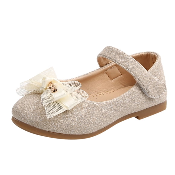 Chaussures pour Tout-Petits Fille Tout-Petit Nourrisson Enfants Fille Dentelle Nœud Papillon Bling Simples Princesse Chaussures en Cuir