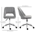 thumbnail image 3 of Vinsetto Armless Office Chair Swivel Computer Desk Chair, Grey, 3 of 10