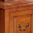 thumbnail image 3 of Shaker Solid Wood End Table with Faux Drawer Cabinet Storage, Medium Oak Brown, Perfect for Living Rooms, Bedrooms, and Small Spaces - Leick Home, 10030-MED, 3 of 3