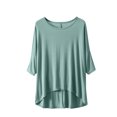 thumbnail image 2 of AherBiu T-Shirts pour Femmes à Col Rond, T-Shirts de Pyjama Amples, Été, Légers, Doux, Tunique à Manches Courtes, Hauts, Couleur Unie, 2 of 3